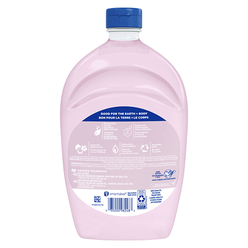 Softsoap coconut and hibiscus scent moisturizing liquid hand soap in an 11.25 fluid ounce pump bottle, refill back