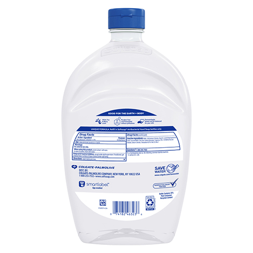 Softsoap Antibacterial liquid hand soap refill bottle back